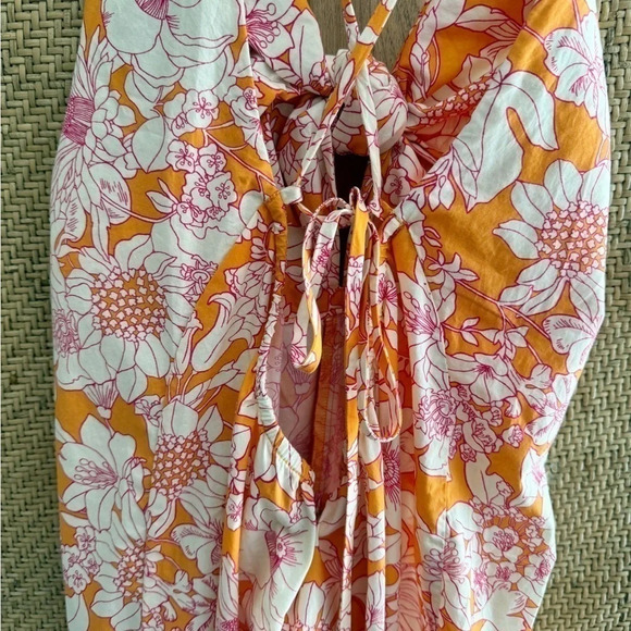 J. Crew Orange Floral Dress - Picture 6 of 14